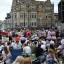 Crowds gathered opposite Bettys tea rooms